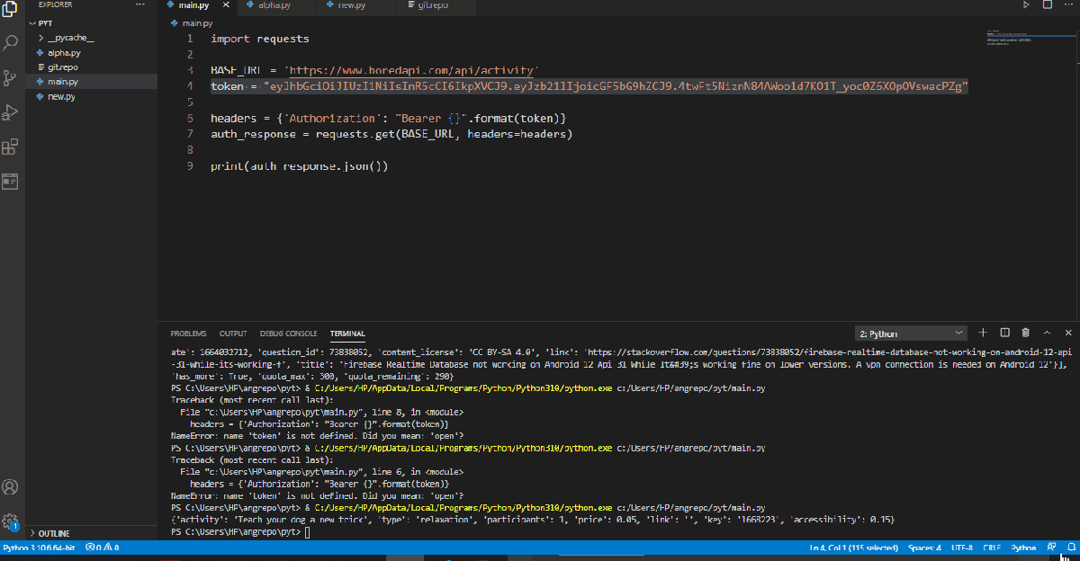 Make an API Call With Token in Python Delft Stack